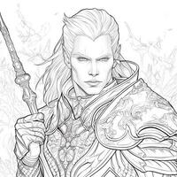 Fantasy Coloring Pages For Adults photo