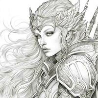 Fantasy Coloring Pages For Adults photo