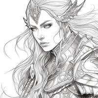 Fantasy Coloring Pages For Adults photo