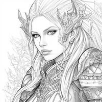 Fantasy Coloring Pages For Adults photo