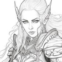 Fantasy Coloring Pages For Adults photo