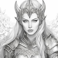 Fantasy Coloring Pages For Adults photo