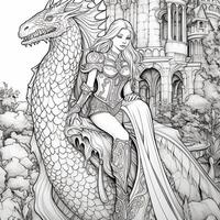 Fantasy Coloring Pages For Adults photo