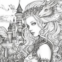 Fantasy Coloring Pages For Adults photo