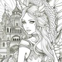 Fantasy Coloring Pages For Adults photo