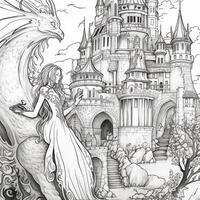 Fantasy Coloring Pages For Adults photo