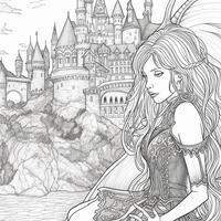 Fantasy Coloring Pages For Adults photo