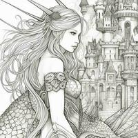 Fantasy Coloring Pages For Adults photo