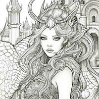 Fantasy Coloring Pages For Adults photo