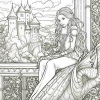 Fantasy Coloring Pages For Adults photo