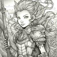 Fantasy Coloring Pages For Adults photo