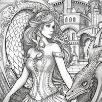 Fantasy Coloring Pages For Adults photo