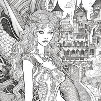 Fantasy Coloring Pages For Adults photo