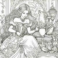 Fantasy Coloring Pages For Adults photo