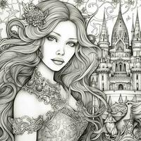 Fantasy Coloring Pages For Adults photo