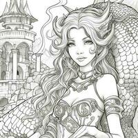 Fantasy Coloring Pages For Adults photo