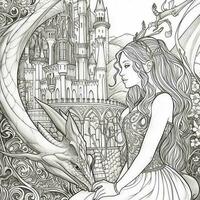 Fantasy Coloring Pages For Adults photo