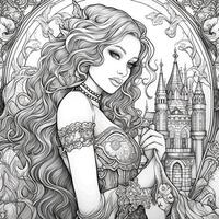 Fantasy Coloring Pages For Adults photo