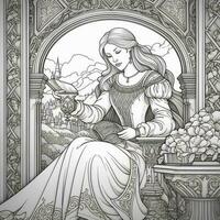 Fantasy Coloring Pages For Adults photo