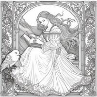 Fantasy Coloring Pages For Adults photo