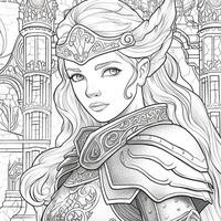 Fantasy Coloring Pages For Adults photo