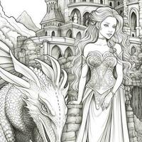 Fantasy Coloring Pages For Adults photo