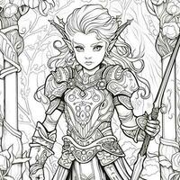 Fantasy Coloring Pages For Adults photo