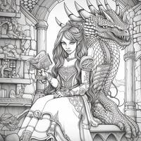 Fantasy Coloring Pages For Adults photo