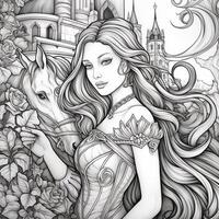 Fantasy Coloring Pages For Adults photo