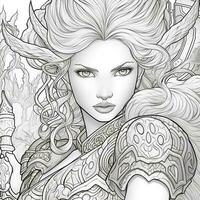 Fantasy Coloring Pages For Adults photo