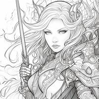 Fantasy Coloring Pages For Adults photo