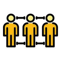 Avoid crowd icon vector flat