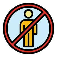 Avoid person icon vector flat