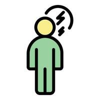 Human headache icon vector flat