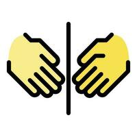 No hand touching icon vector flat