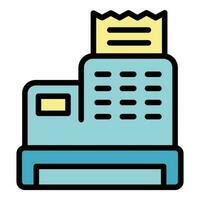 Cashier machine icon vector flat