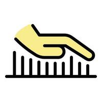 Security palm scanner icon vector flat