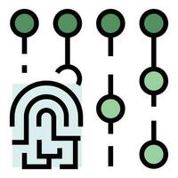 Fingerprint code icon vector flat