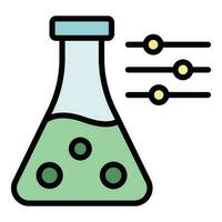 Lab flask icon vector flat