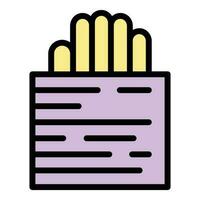 Verification palm system icon vector flat