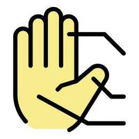 Palm recognition icon vector flat