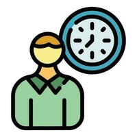 Time control icon vector flat
