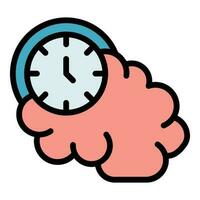 Effective working time icon vector flat