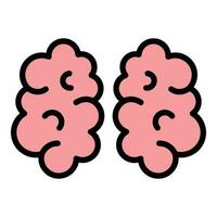 Brain speech icon vector flat