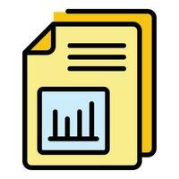 Client report icon vector flat