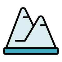 Peak success icon vector flat