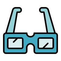 óptico lentes icono vector plano