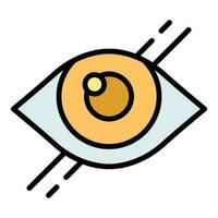 Visual eye icon vector flat