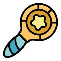 Rattle toy icon vector flat