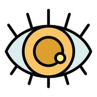 Eye attention icon vector flat